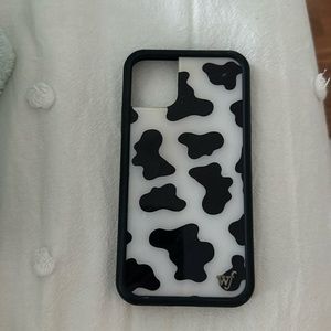 iphone 11 wildflower case - cow print design